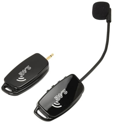 Zunate Microphone Anti-interférence sans Fil 2,4 G pour Erhu, Micro de Violon à Réduction de Bruit avec Batterie au Lithium, Matériau ABS, Installation Facile, Micro avec Adaptateur 3,5