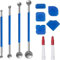 13 Stück Werkzeug Schaber Kit Fugenglätter Set,Schaber Caulking Werkzeug,4 Stück Metallkugel Abzieher und 5 Stück Silikon Fugenglätter,Silikon Fugenglätter Werkzeug,Für Badezimmer,Küchenfliesen