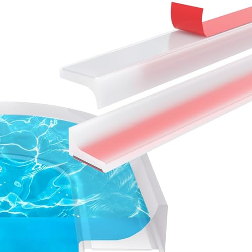 FIHODONE Striscia di protezione contro il surriscaldamento, 2 metri, in silicone, 1,2 x 2 cm, per doccia senza cornice, trasparente