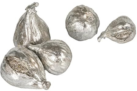 Creative Co-op Deko-Figuren aus Kunstharz, silberfarben, 5 Stück