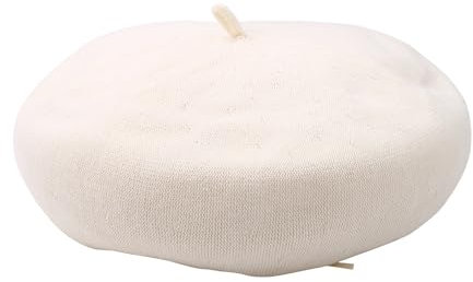 Aroncent Damen Retro Künstler Baskenmütze: Klassische Herbst Winter Barett aus Baumwolle modischer Strick Beret für Damen