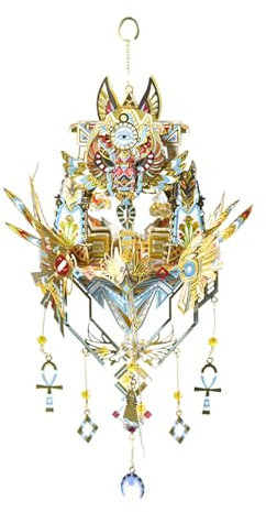 Larcele 3D Metall Puzzle Modellbausätze für Erwachsene, DIY Montage Space Time Gate Model Kits Miniatur Bausteine PJPZ-01 (Das Anubis Tor)