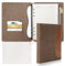 A5 Binder Notizbuch Ordner, PU Leder Notizbuch mit 100 Blätter Streifen Papier, 6 Ringe A5 Binder mit 4 Karten Taschen, Cover Color Blocking Business Notebook für Büro, Schüler Übungsbuch (Khaki)