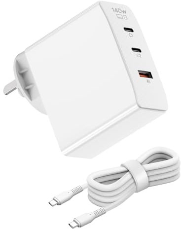 HKY GaN PD 3.1 28V 5A USB C Charger Power Adapter for MacBook Pro/Air, ASUS ROG Flow X13 ROG Zephyrus M16, MSI Summit E16 AI Studio Laptop Power Supply Anker 737 power bank 140W Portable Charger