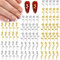 80PCS Gold Silver Rose Nail Charms,3D Gold Silver Flower Rose Golden Metallic Mini Alloy Nail Art Decals DIY Nail Accessories for Women Girls(4 Styles)