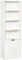 HOMCOM Bibliothèque à 6 Niveaux, Meuble de Rangement, étagère à Livres 59 x 29 x 180 cm avec 4 Compartiments Ouverts et 2 Portes, étagère de Rangement pour Salon, Chambre, Bureau, Blanc