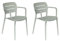 LC Garden Veti Stapelstühle 52,5x53x79cm Gartenstühle Terassenstühle Bistrostühle (Grün, 2er Set)