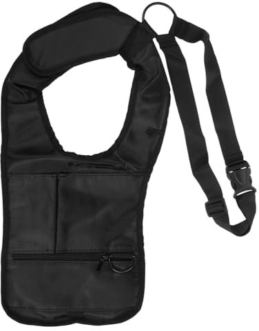 Holibanna Cartable Sous Les Aisselles Taille Manchette Pot Oreiller Coquille Décoration D'insigne Tablier à Volants à Bandoulière Pour Femme Peluche Portefeuilles Pour Hommes Patte Black