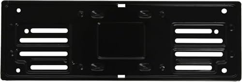 Portamatrículas para coche de aleación de acero GAMBC® - Portamatrículas para coche - Universal - Ultrarresistente - Negro