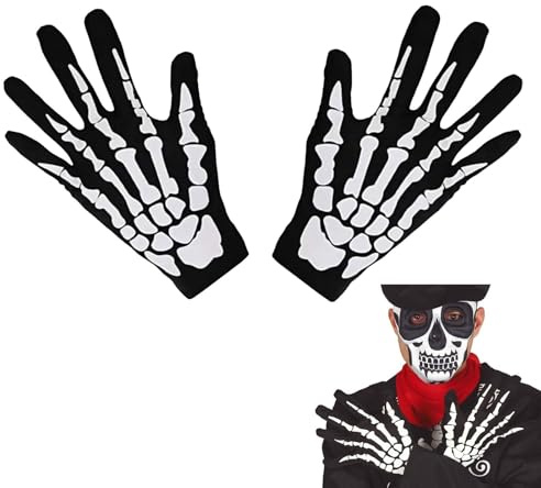 KARELLS Halloween Skeleton Gloves,Skeleton Gloves,Halloween Skeleton Costume,for Halloween Cosplay Costume Party
