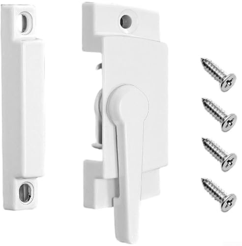10Pcs Window Sash Lock, Metal Window Door Frame Security Locks With 40 Screws, For Horizontal, Vertical, Single, Double-hung Sliding for WINDOWS