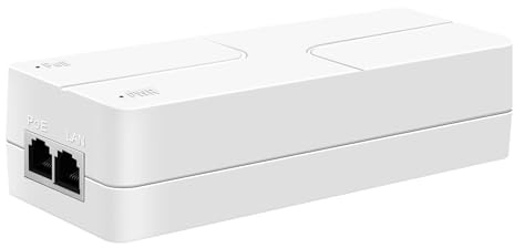 2.5G PoE++ Injector 60W Adapter with 2 RJ-45 Ports - 100/1000/2500 Mbps, IEEE 802.3af/at/bt Compliant, Plug & Play, Distance up to 100 Meters, Wall/Desktop Mount (60W)