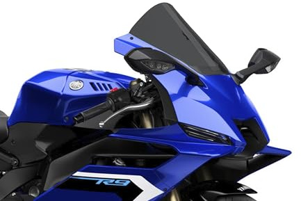 Puig 22285F R-Racer Windscreen, sport screen made of high-impact acrylic with aerodynamic design, wind tunnel tested and TÜV certified, Dark Smoke