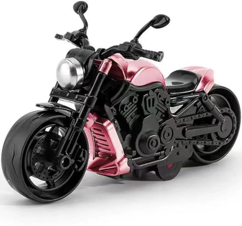 Doyomtoy Roségoldfarbenes Motorradspielzeug, realistisches Motorradmodell, Spielzeugauto, Lernspielzeug, geeignet als Geburtstagsgeschenk