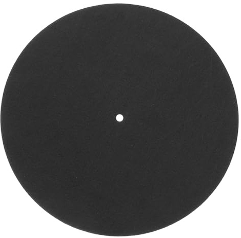 sourcing map Record Player Mat, 12 Inch Turntable Mat 3mm Felt Turntable Pad for Vinyl Record Player, Black
