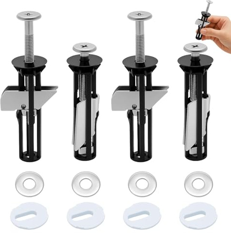 4 Stück WC Sitz Befestigung, Toilettendeckel Befestigung, Wc Sitz Befestigung Von Oben, Toilettensitz Befestigung Von Oben, Für Die Meisten Toilettendeckel 14-20 mm Löchern, Einfache Installation
