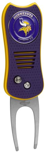 Team Golf NFL Switchfix Pitchgabel, Herren, 2-teilig, Aluminium, 15,5 cm, Divot Tool & Magnetischer Ballmarker