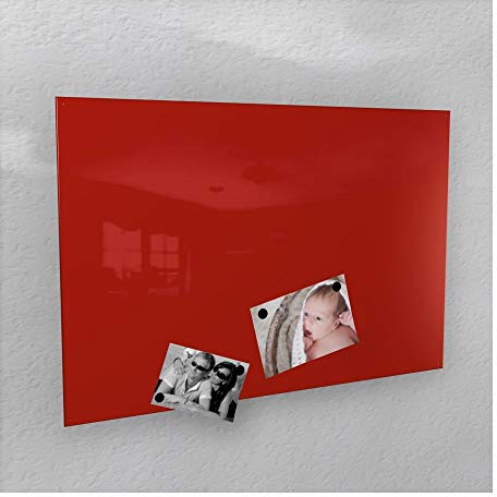 Colours-Manufaktur Magnetwand - rot glänzend * RAL 3020 * Hochglanz - 4 Verschiedene Größen - 40 x 60 cm ; 50 x 80 cm ; 60 x 90 cm ; 50 x 110 cm - (50 x 110 cm)
