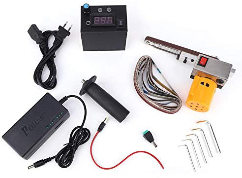 Hand Schleifpoliermaschine, 110 V ~ 220 V DIY Mini Elektrische Bandschleifer Winkelschleifer für Kleine, Komplexe, Kleine Winkel, Dead Corners(EU Plug 110V~220V)