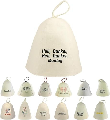 GMMH Cappello da sauna in feltro di lana – Cappello da sauna per uomo e donna, in feltro, per sauna (SS20-013)