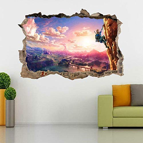 Wandtattoo Link Legende Zelda 3d zerschlagen Wandaufkleber Aufkleber Home Decoration Kunst Wandbild