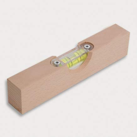 HOFMEISTER® Mini-Wasserwaage aus Holz, für Bilder, Möbel & Fußböden, Richtwaage mit Libelle, kleine Maurerwaage, 100% Made in Germany (10, Wasserwaage | 15 Cm)