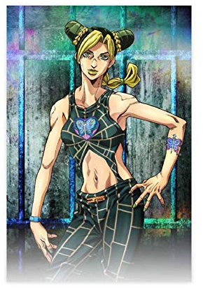 Anime JoJo's Bizarre Adventure Stone Ocean Jolyne Cujoh 11 Leinwand-Poster, Schlafzimmer, Dekoration, Sport, Landschaft, Büro, Raumdekoration, Geschenk, 30 x 45 cm, ohne Rahmen: