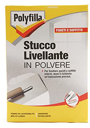 POLYFILLA STUCCO LIVELLANTE per Interno, soffitti e pareti intonaco, gesso e cartongesso, lavori di rifinitura e precisione, in POLVERE, BIANCO 1KG