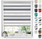 Tom'Shop® Doppelrollo DuoRollo [Graphit & Hellgrau & Grau, 130cm x 150cm] Duo Rollos für Fenster Klemmfix ohne Bohren mit Klämmträger Fensterabdeckung Fensterrollo leichte Montage