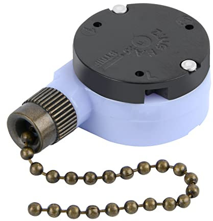 ZE-228s 2 Speed 3 Wire Ceiling Fan Switch Pull Chain Switch Lamps Replacement Parts Ceiling Fan Accessories(Bronze Chain)