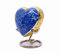 eSplanade Mini urne funéraire en laiton en forme de cœur | Petite urne pour cendres funéraires | Souvenir texturé en pierre avec support | Bleu – 7 cm