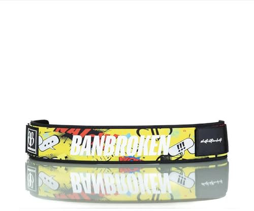 Cinturón lumbar Crossfit | Doble Cierre y Autoblocante en Acero Inoxidable|Levantamiento de Pesas, Cross Training y Fitness | Ajuste Cómodo y Seguro | Amarillo | XS