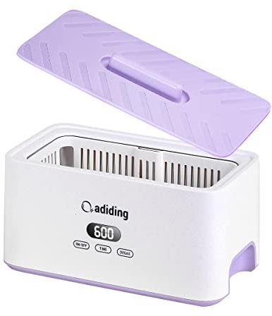 Adiding Ultraschallreinigungsgerät Brille 1000mL Ultraschallreiniger Ultraschallgerät mit 5 Digital Timer Degas-Modus 45kHz Brillenreinigungsgerät Ultraschallbad für Brillen Schmuck Ringe Uhren Münzen
