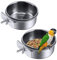 Amfrpar 2 Stück 12cm Vogel Futternapf zum Einhängen Vogelnapf Edelstahl mit Halter Vogelfutterschale Papagei Futter Schüssel Fütterungsbecher für Vogelkäfig Vogelhaus Kleintiere