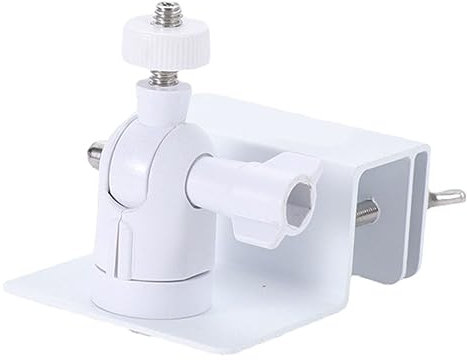 FUBESK Support de gouttière en alliage d'aluminium résistant aux intempéries avec adaptateur universel à vis pour caméras de sécurité - Blanc