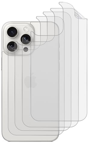 GIOPUEY[4 Pack Back Protector Compatible with iPhone 15 Pro, iPhone 15 Pro Back Protector Film, Soft TPU, Thin, Matte Texture, Anti-Fingerprint, Smooth - translucent