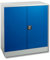 Stahlschrank abschliessbar für Werkstatt & Büro 100x92x42cm, Werkstattschrank sowie Werkzeugschrank mit 2 höhenverstellbaren Einlegeböden,Aktenschrank für 3 Reihen Ordner in Lichtgrau/Enzianblau