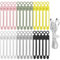 Nearockle 30 Stück Silikon Kabelbinder Wiederverschließbar für Handy Ladegerät, Kabelbinder Set, Kabel Organizer für Zuhause, Büro, Küche, Schule (5 Farben)
