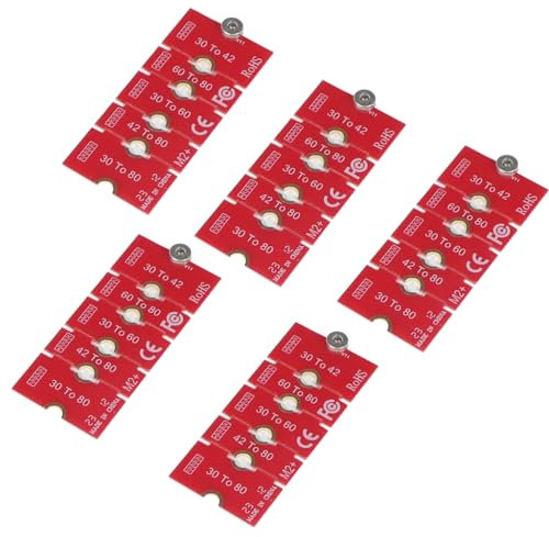 JMT NGFF NVME M2 M2PLUS 2230 vers 2280 Carte adaptateur 2230, 2242, 2260, 2280 Transfert étendu Long Changement de taille pour SSD M.2 U.2 M3 M.3 (5 pièces)