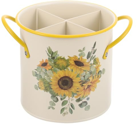 Amosfun Decorative Chopstick Bucket Wall-Mounted Chopsticks Cage Holder with Drainage Vintage Style Kitchen Utensil Organizer for Home and Restaurant