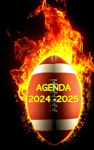 AGENDA 2024 2025: Planificateur scolaire rugby ( Septembre 2024 - juillet 2025) pour Etudiant, collège, lycée Une page un jour Format A5