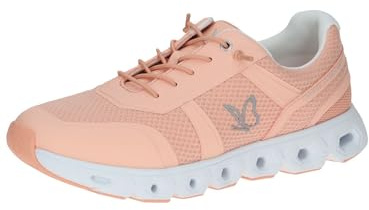 CAPRICE Damen Sneaker flach mit Schnürsenkeln Vegan, Rosa (Peach Comb), 40 EU