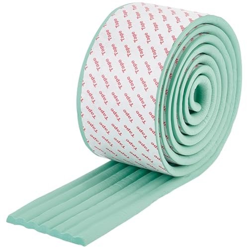 OLYCRAFT 2m/2.2 Yards Light Green Bunk Bed Ladder Pads 73mm Wide Soft Ladder Pads with Adhesive Bunk Bed Ladder Cover 8mm Thick Replacement Bed Ladder Pad for Stair Steps Foot Comfort Corner Protector
