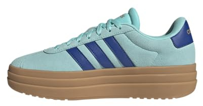 adidas Femme VL Court Bold Shoes Chaussures, Flash Aqua/Royal Blue/Gold Metallic, 40 EU