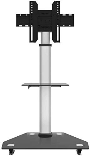 Supporto TV universale Supporto TV universale girevole da tavolo Supporto TV da pavimento in acciaio inossidabile per camera da letto per TV da 65 a 98 pollici Supporto TV angolare nero da pavimento s