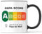 Tasse mit Spruch bester Papa Score Becher geprüft Siegel approved - lustiges Geschenk - Kaffeebecher als Geschenkidee - Kaffeetasse 330ml - Weiss-Schwarz