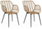IDMarket - Lot de 2 chaises de Salle à Manger, fauteuils de Table Summer Effet rotin Pied métal Noir