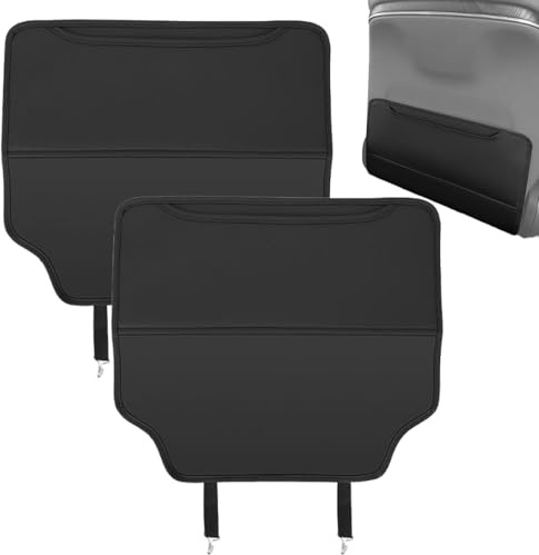 DAMALILI 2 Stück Auto Rücksitz Anti Kick Pad für VW Passat B9 Variant Kombi 2024, Anti-Kick Pads Autositz Rückenlehnenschutz Wasserdicht Leder Rückenlehne