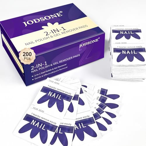 JODSONE Nagellackentferner Wickel Folien Nagelkunst Reiniger Maniküre (200 Stück) Nagelfolien zum schnellen und sanften Entfernen von Gellack
