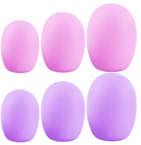 IWOWHERO Wiederverwendbare Make Up Pinsel Schutzhüllen 6 Stück Silikon Reise und Staubschutz für Rouge und Foundation Pinsel Aufbewahrung für Kosmetikpinsel
